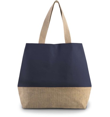 CANVAS & JUTE HOLD-ALL SHOPPER BAG
