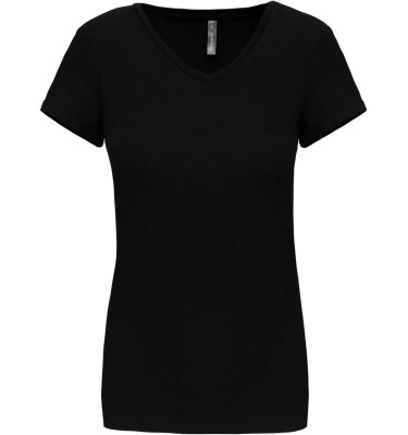 LADIES' SHORT-SLEEVED V-NECK T-SHIRT
