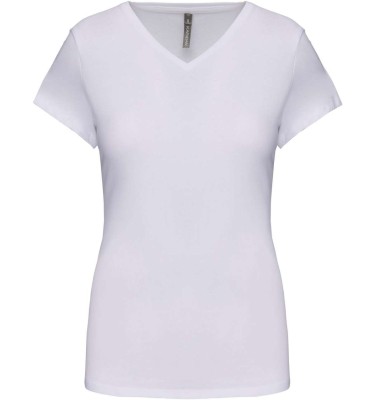 LADIES' SHORT-SLEEVED V-NECK T-SHIRT
