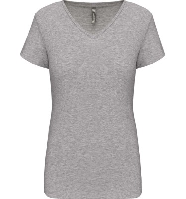 LADIES' SHORT-SLEEVED V-NECK T-SHIRT