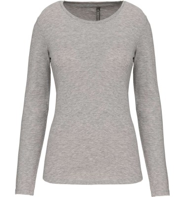 LADIES LONG-SLEEVED CREW NECK T-SHIRT