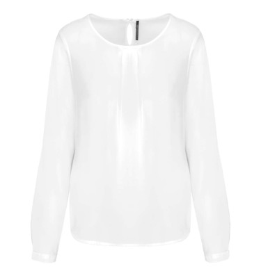 LADIES' LONG-SLEEVED CREPE BLOUSE