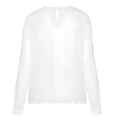 LADIES' LONG-SLEEVED CREPE BLOUSE