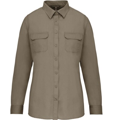 LADIES' LONG-SLEEVED SAFARI SHIRT