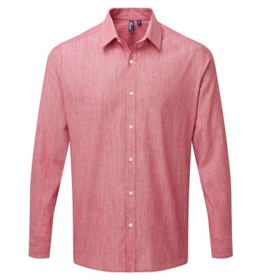 MEN'S COTTON SLUB CHAMBRAY LONG SLEEVE SHIRT