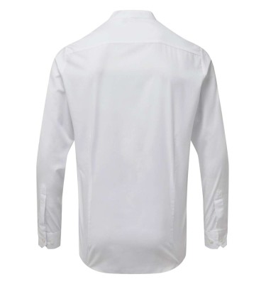 BANDED COLLAR 'GRANDAD' LONG SLEEVE SHIRT
