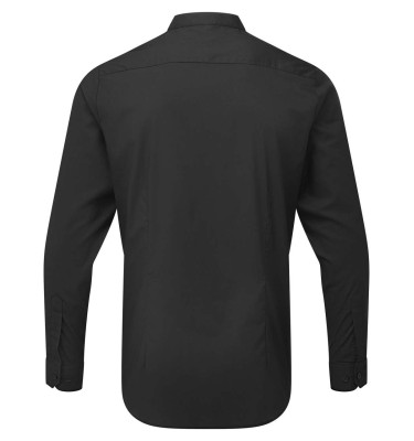 BANDED COLLAR 'GRANDAD' LONG SLEEVE SHIRT