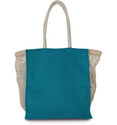SHOPPING BAG WITH MESH GUSSET