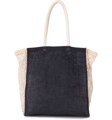 SHOPPING BAG WITH MESH GUSSET