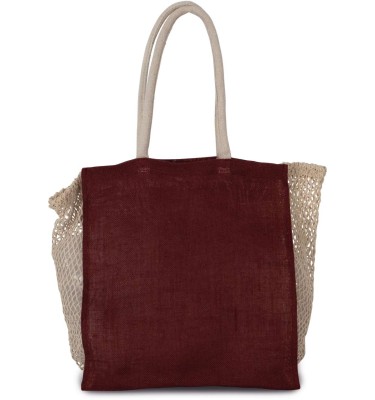 SHOPPING BAG WITH MESH GUSSET
