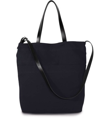 HANDBAG WITH LEATHER SHOULDER STRAP