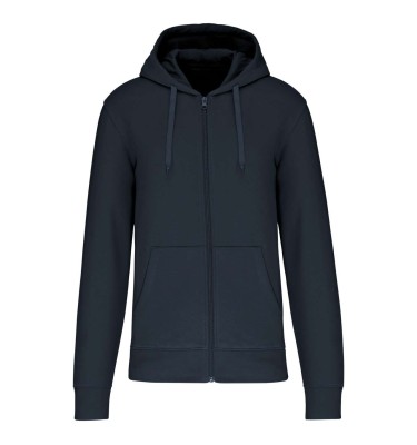 MEN'S ECO-FRIENDLY HOODED SWEATSHIRT WITH ZIP FASTENING