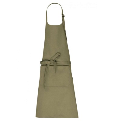 APRON WITH POCKET IN ORGANIC COTTON