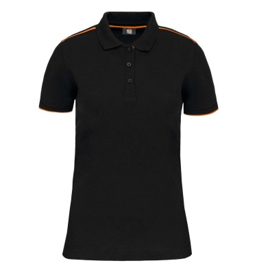 LADIES' SHORT-SLEEVED CONTRASTING DAYTODAY POLO SHIRT