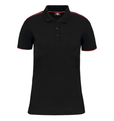 LADIES' SHORT-SLEEVED CONTRASTING DAYTODAY POLO SHIRT