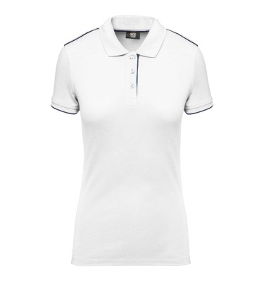 LADIES' SHORT-SLEEVED CONTRASTING DAYTODAY POLO SHIRT