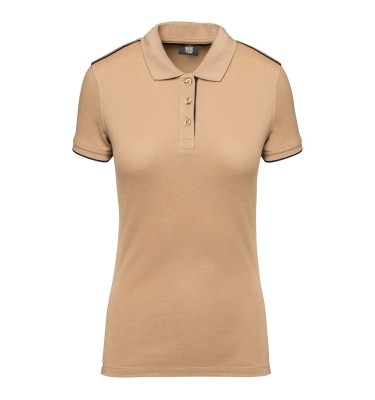 LADIES' SHORT-SLEEVED CONTRASTING DAYTODAY POLO SHIRT