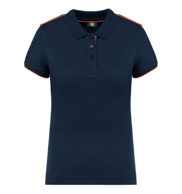 LADIES' SHORT-SLEEVED CONTRASTING DAYTODAY POLO SHIRT