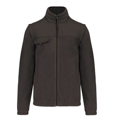 FLEECE JACKET WITH REMOVABLE SLEEVES