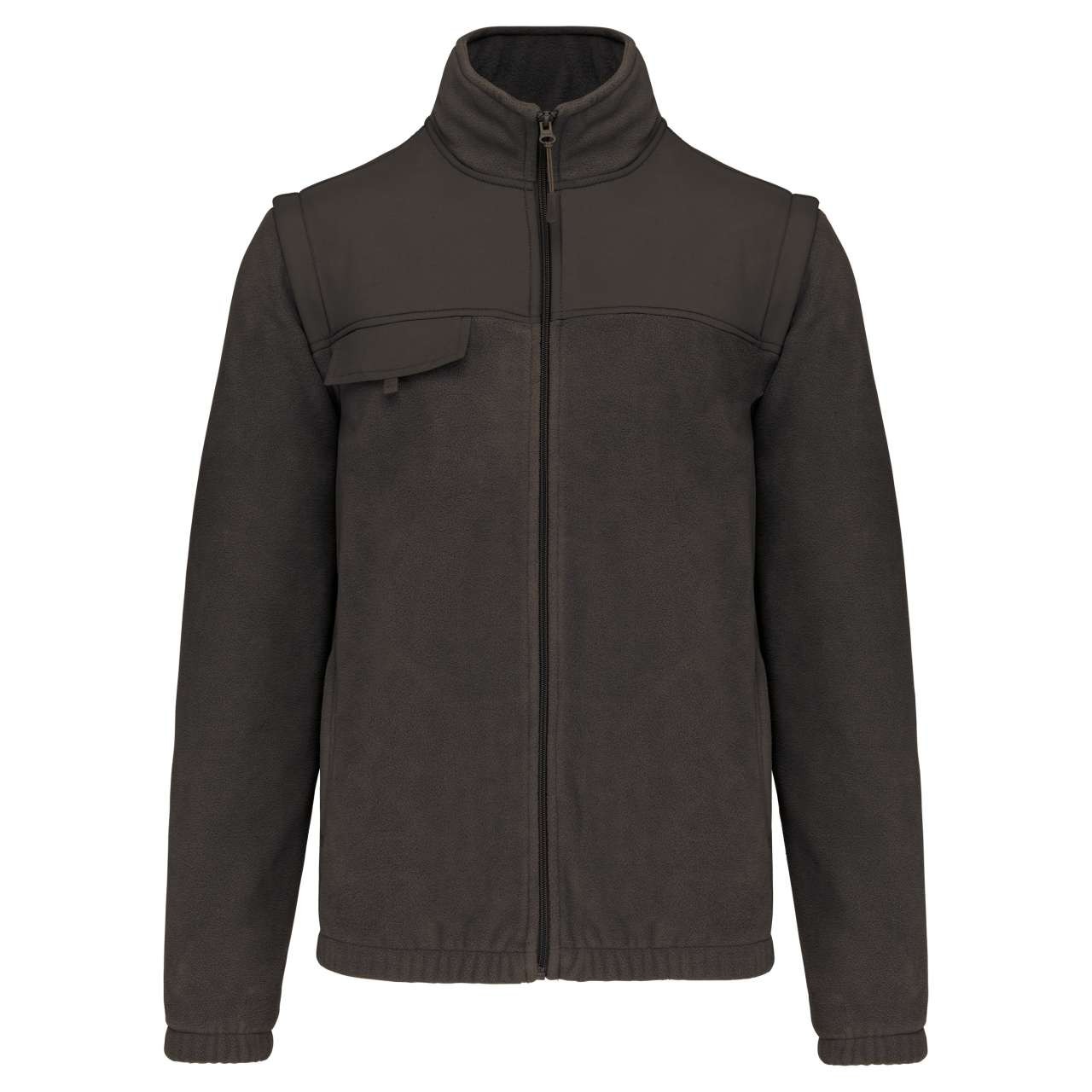 FLEECE JACKET WITH REMOVABLE SLEEVES