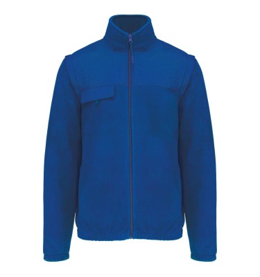 FLEECE JACKET WITH REMOVABLE SLEEVES