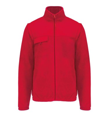 FLEECE JACKET WITH REMOVABLE SLEEVES