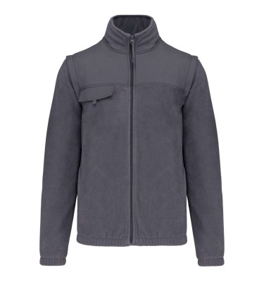 FLEECE JACKET WITH REMOVABLE SLEEVES