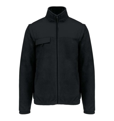 FLEECE JACKET WITH REMOVABLE SLEEVES