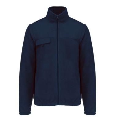 FLEECE JACKET WITH REMOVABLE SLEEVES