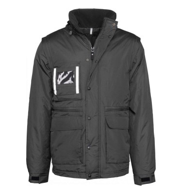 DETACHABLE-SLEEVED WORKWEAR PARKA