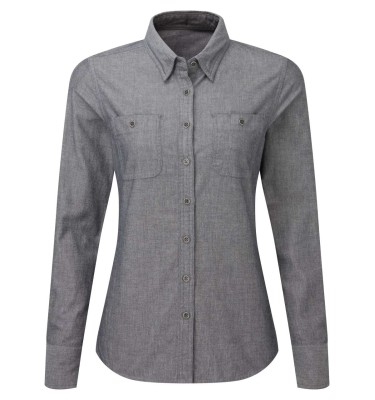 WOMEN'S ORGANIC CHAMBRAY FAIRTRADE SHIRT