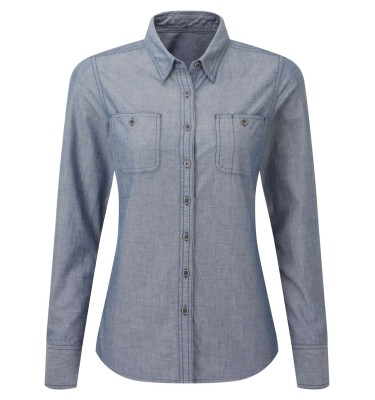 WOMEN'S ORGANIC CHAMBRAY FAIRTRADE SHIRT