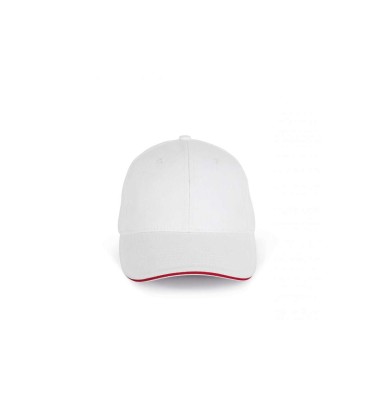 CAP IN ORGANIC COTTON WITH CONTRASTING SANDWICH PEAK - 6 PANELS