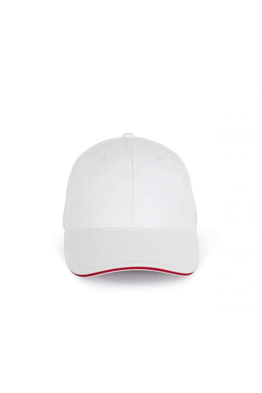 CAP IN ORGANIC COTTON WITH CONTRASTING SANDWICH PEAK - 6 PANELS