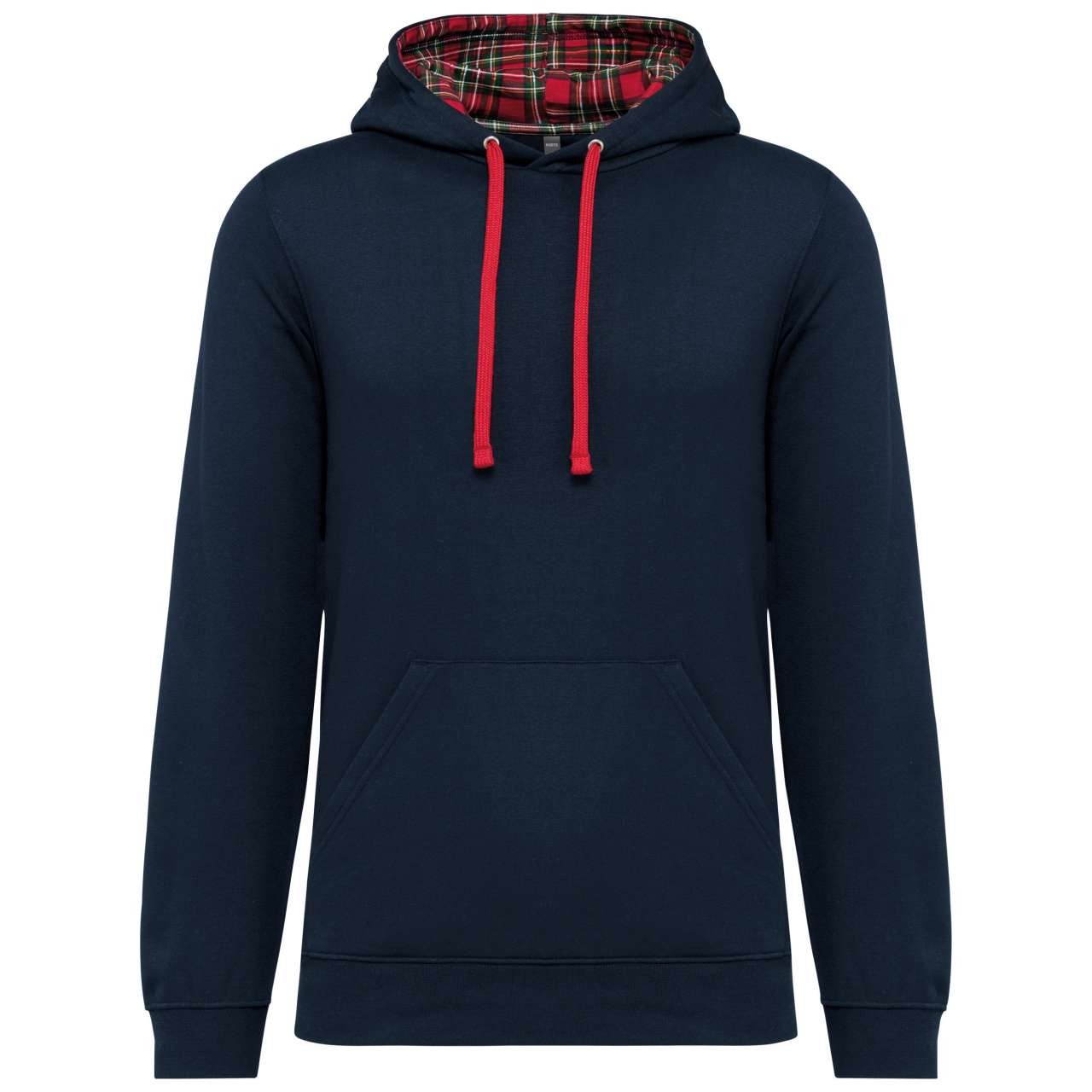 UNISEX CONTRAST PATTERNED HOODED SWEATSHIRT