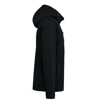 UNISEX 3-LAYER SOFTSHELL HOODED JACKET WITH REMOVABLE SLEEVES