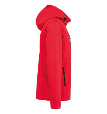 UNISEX 3-LAYER SOFTSHELL HOODED JACKET WITH REMOVABLE SLEEVES