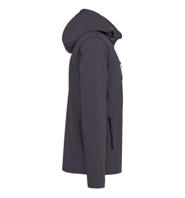 UNISEX 3-LAYER SOFTSHELL HOODED JACKET WITH REMOVABLE SLEEVES