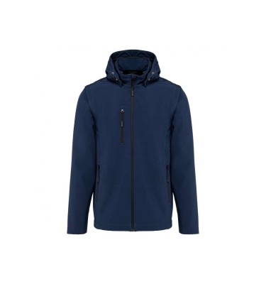 UNISEX 3-LAYER SOFTSHELL HOODED JACKET WITH REMOVABLE SLEEVES