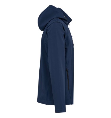 UNISEX 3-LAYER SOFTSHELL HOODED JACKET WITH REMOVABLE SLEEVES