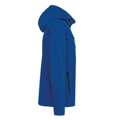 UNISEX 3-LAYER SOFTSHELL HOODED JACKET WITH REMOVABLE SLEEVES
