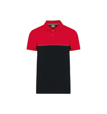 UNISEX ECO-FRIENDLY TWO-TONE SHORT SLEEVE POLO SHIRT