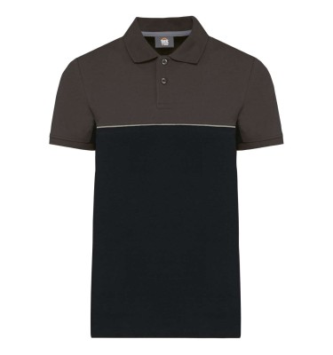 UNISEX ECO-FRIENDLY TWO-TONE SHORT SLEEVE POLO SHIRT