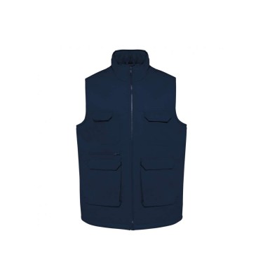 UNISEX PADDED MULTI-POCKET POLYCOTTON VEST