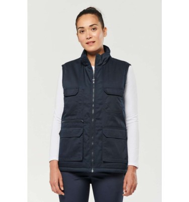 UNISEX PADDED MULTI-POCKET POLYCOTTON VEST