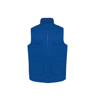 UNISEX PADDED MULTI-POCKET POLYCOTTON VEST
