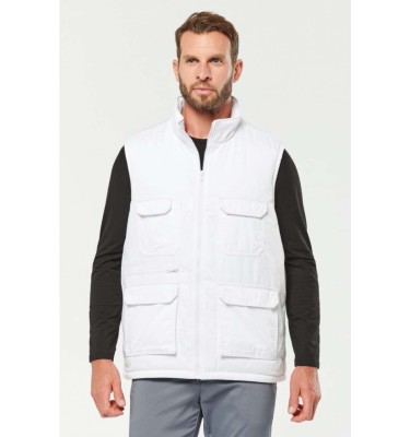 UNISEX PADDED MULTI-POCKET POLYCOTTON VEST