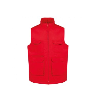 UNISEX PADDED MULTI-POCKET POLYCOTTON VEST