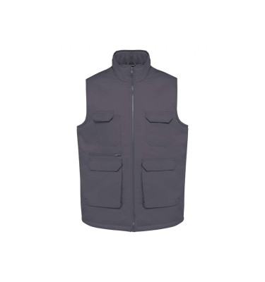 UNISEX PADDED MULTI-POCKET POLYCOTTON VEST