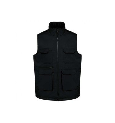 UNISEX PADDED MULTI-POCKET POLYCOTTON VEST
